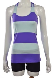 Lululemon Womens Top Size S Purple Striped Tank Sleeveless Active Shirt - Picture 1 of 4