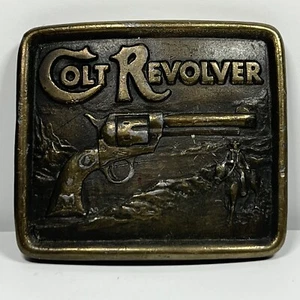 Vintage Colt Revolver Belt Buckle Indiana Metal Craft 1976 - Picture 1 of 4