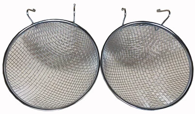 MCAGE Lot of 2 No Rust Stainless 4 3/4" Wire Canary Bird Metal Nests With Cage Hook