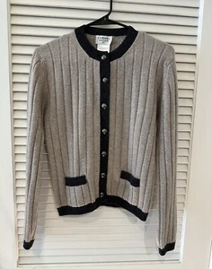 Chanel Cashmere CC Button Cardigan Jacket FR 40 (US Small) - Picture 1 of 11