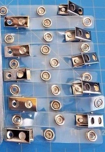 10 Plastic ID Card Name Tag Holder Badge Hook with Metal Clip - Picture 1 of 3