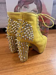 Jeffrey Campbell yellow spiked Litas, size 8.5M/AU 8.5, good condition, RRP $437 - Picture 1 of 7