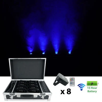 Rockville MINI RF1 V2 CHARGE PACKAGE 8) Black Battery PAR Lights+Case+RF Remotes - Image 1 of 4