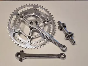 Rennrad Stronglight steel cottered crankset Kurbel 42/52T,170mm+Innenlager '50s - Picture 1 of 14