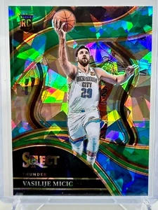 2023-24 VASILIJE MICIC Rookie RC Panini Select Courtside Cracked Ice Green Prizm - Picture 1 of 2