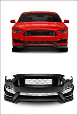 KOMPLETT STOßSTANGE VORNE MIT BLINKER FÜR FORD MUSTANG 2018 - 2023 GT350 STIL - Bild 1 von 4