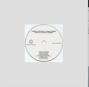 Donna Summer/Barbra Streisand 'No More Tears' Remixes no.1 Cd Promo Wow! - Picture 1 of 1