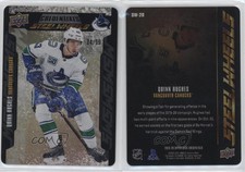 2019 Upper Deck Credentials Steel Wheels Gold /99 Quinn Hughes #SW-20 Rookie RC