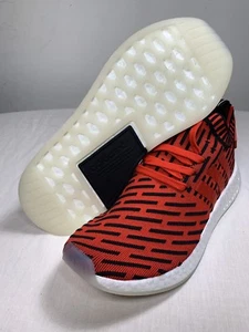Adidas NMD R2 Primeknit Running Shoes Core Red/Black/Cloud White BB2910 Sz. 8 - Picture 1 of 7