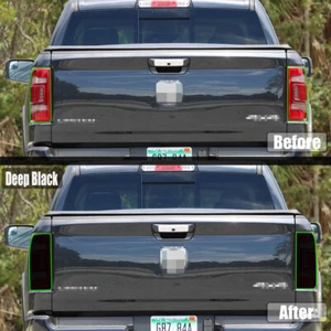 Tail Light Tint SMOKE Rear Overlay Vinyl For Dodge 2019-2024 RAM 1500 - Picture 1 of 7