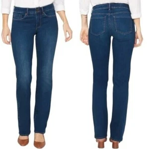 NYDJ Marilyn Straight Leg Double Shank Jeans Lift Tuck Slimming 00 - Picture 1 of 5