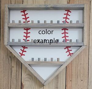 51 Peg Wooden Baseball/Softball Ring Holder/Display. Handmade. Baseball Decor