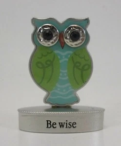 X4 Be Wise mini message HAPPY LITTLE OWL FIGURINE miniature Ganz - Picture 1 of 12