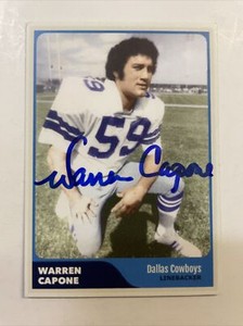 Warren Capone Autographed Custom NFL Card Dallas Cowboys A-42