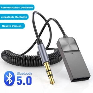 Bluetooth 5.0 Empfänger Adapter 3.5mm Jack Auto AUX Audio Stereo USB KFZ - Bild 1 von 6