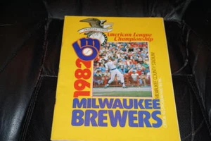 1982 CALIFORNIA ANGELS AT MILWAUKEE BREWERS ALCS PLAYOFF BASEBALL PROGRAM NR MIN - Picture 1 of 3