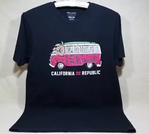 BILLABONG VW BUS BEAR CALIFORNIA REPUBLIC SURFBOARD BLACK PETIT SMALL T-SHIRT - Picture 1 of 12
