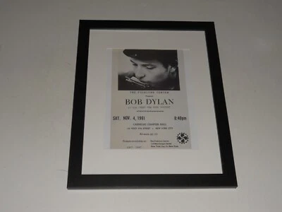 Large Framed Bob Dylan NYC First New York Appearance 11/4/1961 Handbill 24"x20" - Image 1 of 2