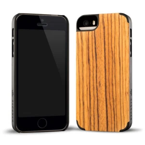 Funda protectora de madera para recuperar iPhone 5 y 5S en embalaje minorista madera de cebra cebra - Imagen 1 de 2
