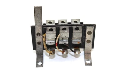 Vintage 3-Pole Electrical Terminal Block Connector with Mounting Brackets - Image 1 of 2