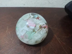 Murano Art Glass Pastel Lattice Scramble Dome Paper Weight • Hand Blown **EUC - Picture 1 of 4