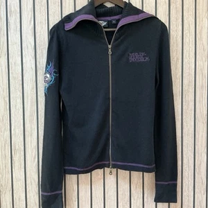 Harley-Davidson Women’s Zip-Up Jumper – Black & Purple – Size S - Picture 1 of 5