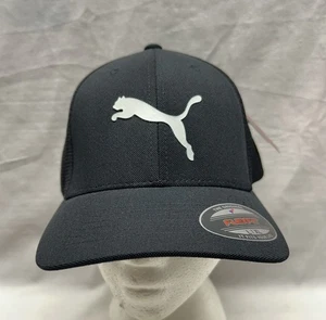 Gorra Puma Para Hombre Poliéster Original Flex Fit Negra Sombrero con Puma Plateado L/XL Nueva - Imagen 1 de 13