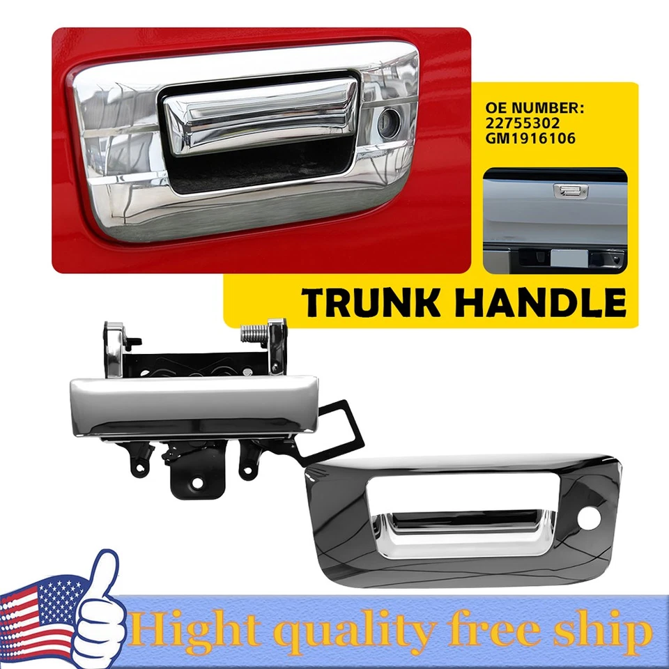 Conjunto de manija de puerta trasera para Chevrolet Silverado 1500 2500HD 3500HD F 2007-2014 Foto 1 de 4