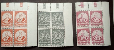 1969 CIRCOLO S PETRO SET IN CORNER BLOCKS OF 4 ITALY ITALIA VATICAN VF MNH (K4) - Image 1 of 2