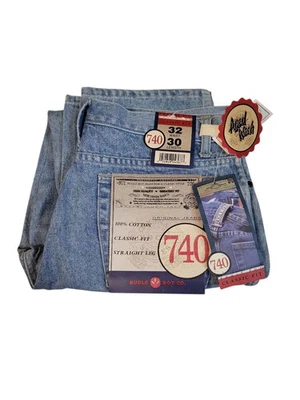 Vintage Bugle Boy Deadstock 740 Classic Fit Straight Acid Wash Mens Jeans 32x30 - Image 1 of 4