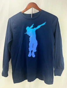 Fortnite Official Long Sleeve T Shirt Blue Boys Large 14/16 - Picture 1 of 5
