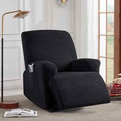 Full Coverage Recliner Chair Cover 4Pcs Stretch Lazyboy Cover w/ Storage Pockets - Image 1 of 4