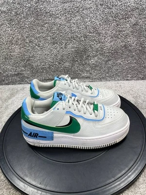 Nike Zapatos Mujer Talla 7 Fuerza Aérea 1 Sombra Fotón Polvo Malaquita Cuero Tenis Foto 1 de 4