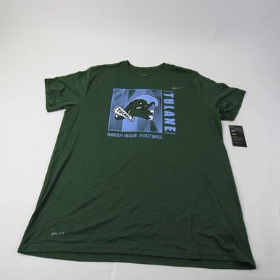 Tulane Green Wave Nike Short Sleeve Shirt Men's Dark Green New - Image 1 of 4