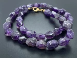 SCHMUCKJAGD COLLIER GELBGOLDFARBEN MIT AMETHYST - Imagen 1 de 4