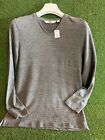 Jospeh Abboud NWT ($69) Mens Small Cotton V-neck sweater - dark grey, super soft