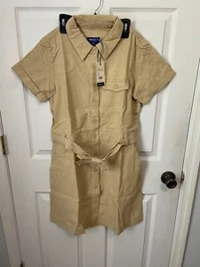 Impact Collection Womens Shirt Dress Brown Size S Short Sleeve Button Collared - Picture 1 of 5