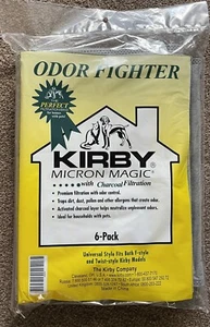 Kirby Odor Fighter Charcoal Filter 6 Pack Disposble Vacuum ideal 4 PET Owners - Picture 1 of 2