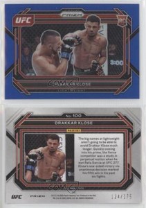 2023 Panini Prizm UFC Blue Prizm /175 Drakkar Klose #100 Rookie RC