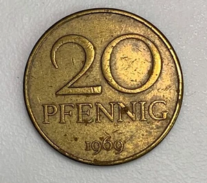 East German 20 Pfennig | Deutsche Demokratische Republik | KM11 | 1969 (1064) - Picture 1 of 2