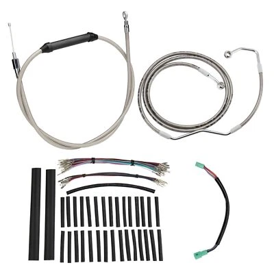 12" Ape Hanger Extended  Clutch Brake Cable kit for 08-13 Street Glide  ABS - Imagen 1 de 4
