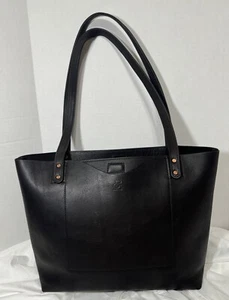 Rugged Origin Handmade Black Leather Tote Bag Briefcase Small Batch In USA Purse - Picture 1 of 17