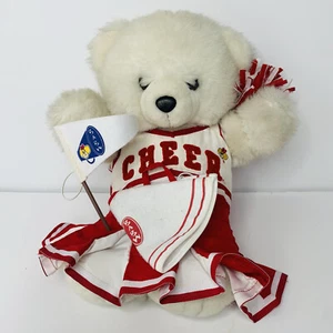 Conjunto de animadora roja de peluche Build A Bear pompón BABW, pero banderín, megáfono - Imagen 1 de 6