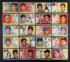 1955 Topps Baseball Starter Set 20 Cards Al Rosen - Picture 1 of 3