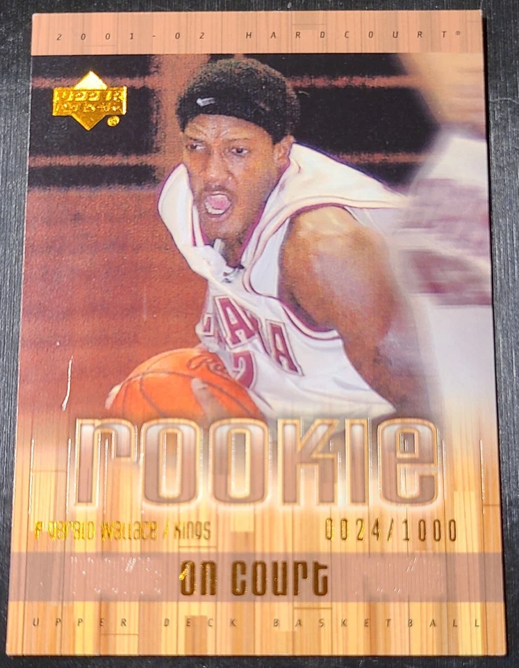 2001-02 Upper Deck Hardcourt #100 Gerald Wallace RC 24/1000 On Court - Image 1 of 1