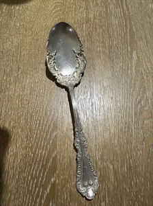 VINTAGE WM ROGERS & SON AA VERZIERTER SILBERTELLER GESCHLITZTER SERVIERLÖFFEL 8,50" - Bild 1 von 10