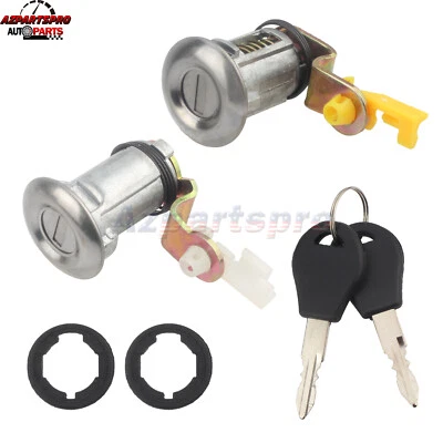 Juego de cerraduras de puerta con llaves para camioneta Nissan 1991 1992 1993 1994 1995 1996 1997 1998 Foto 1 de 4