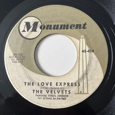 The Velvets Featuring Virgil Johnson – The Love Express 1962 Doo Wop R&B 45 rpm - Image 1 of 4