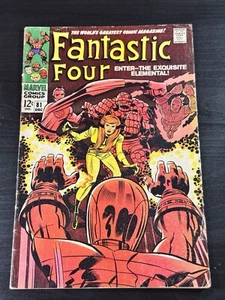 Cómics de Marvel de 1968 de la Edad de Plata de Fantastic Four #81 Wizard Appearance - Imagen 1 de 12