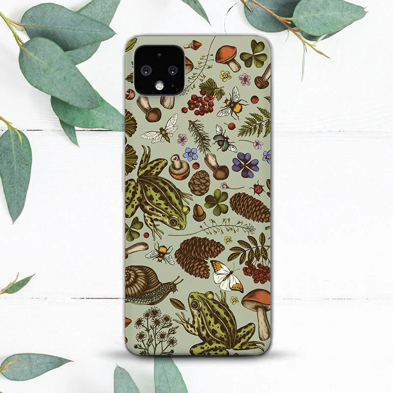 Cottagecore Frog Mushrooms Case For Google Pixel 2 3 3a 4 4a 5 6 7 8 XL - Image 1 of 1